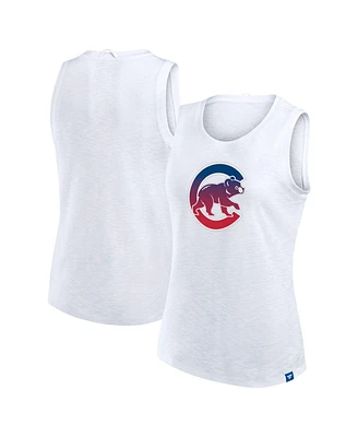 Fanatics Women's White Chicago Cubs Activate Slub Tank Top