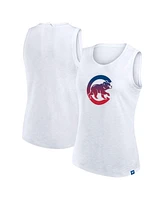 Fanatics Women's White Chicago Cubs Activate Slub Tank Top