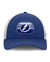 Fanatics Men's Blue/Gray Tampa Bay Lightning 2025 Stanley Cup Playoffs Locker Room Trucker Adjustable Hat