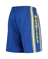 Men's Mitchell & Ness Royal Golden State Warriors Hardwood Classics Primary Logo Swingman Shorts