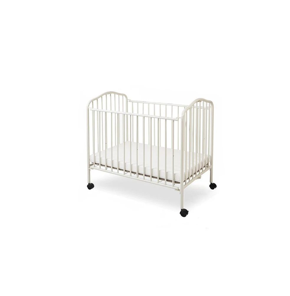 La Baby Mini/Portable/Compact Folding Crib, White