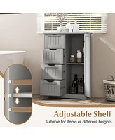Standing Indoor Wooden Cabinet with 4 Drawers