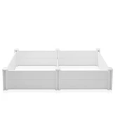 3' x 6' x 12" White Vinyl Raised Garden Bed, Above Ground Planter Box