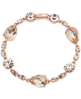 Givenchy Rose Gold-Tone Mixed-Cut Crystal Flex Bracelet