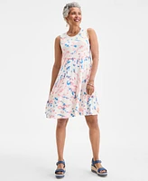 Style & Co Women's Printed Sleeveless Flip Flop Dress, Exclusively at Macy's