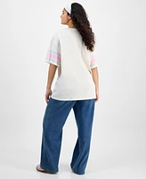Grayson Threads, The Label Juniors' 97 Sporty Jersey Boyfriend T-Shirt
