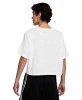 Nike Women's Cotton Short-Sleeve Cropped Basketball T-Shirt