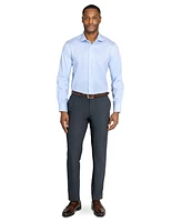 Michelsons Of London Men's Houndstooth Hybrid Slim Fit Easy Care Long Sleeve Shirt