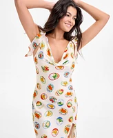 Astr the Label Women's Allexina Printed Tie-Shoulder Dress