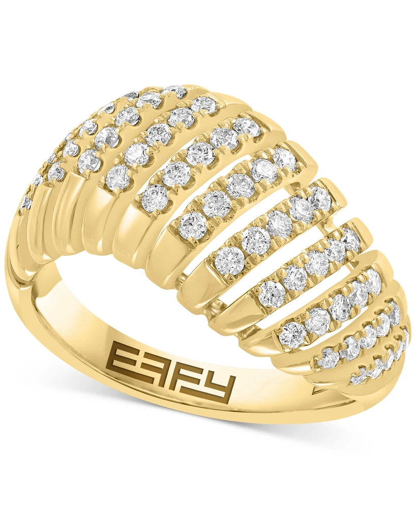 Effy Diamond Multi-Row Statement Ring (5/8 ct. t.w.) in 14k Yellow Gold