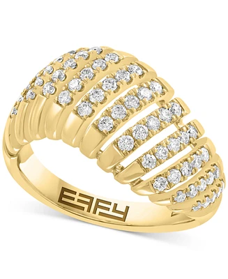 Effy Diamond Multi-Row Statement Ring (5/8 ct. t.w.) in 14k Yellow Gold
