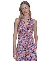 Vince Camuto Women's Printed Halter-Neck Jumpsuit
