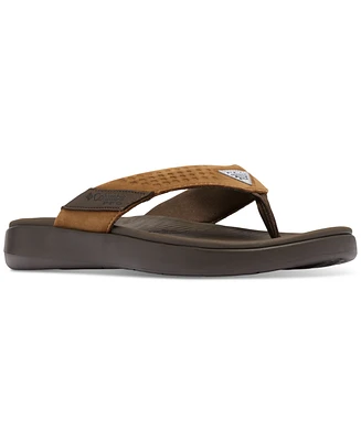 Columbia Men's Boatside Leather Lightweight Flip Flop Sandals