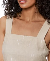 Sanctuary Women's Desert Square-Neck Sleeveless Sequin Top