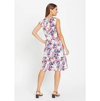 Olsen Women's Sleeveless Floral Camo Dress