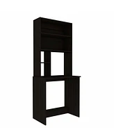 Compact Computer Desk with Hutch – Perfect for Home Office with Extra Storage