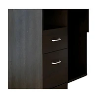Modern L-Shaped Computer Desk with Two Storage Drawers – Corner Workstation