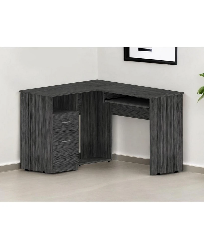 L-Shape Corner Desk with Dual Drawers – Stylish and Functional Computer Desk