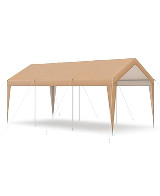 10 x 20 Feet Patio Heavy Duty All-Weather Tent Carport with Galvanized Steel Frame