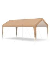 10 x 20 Feet Patio Heavy Duty All-Weather Tent Carport with Galvanized Steel Frame