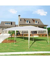 10 x 30 Feet Gazebo Canopy Tent with Connection Stakes and Wind Ropes