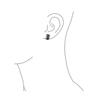 Bling Jewelry Twisted Cable Chain Clip-On Earrings for Non-Pierced Ears Oxidized Silver Brass
