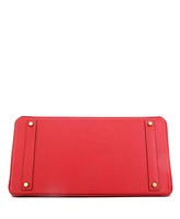 Pre-Owned Hermes Birkin 40 Handbag Red Veau Grain Lisse with Gold Hardware