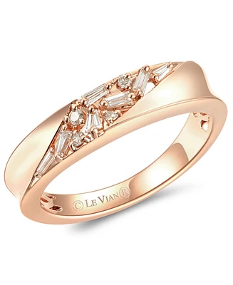 Le Vian Nude Diamond Baguette & Round Scatter Cluster Ring (1/6 ct. t.w.) in 14k Rose Gold