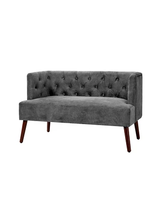 Angel Mid-century Modern Loveseat with Solid Wood Legs