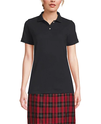 Lands' End Women's School Uniform Short Sleeve Mesh Polo Shirt