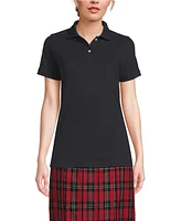 Lands' End Women's School Uniform Short Sleeve Mesh Polo Shirt