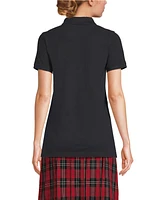 Lands' End Women's School Uniform Short Sleeve Mesh Polo Shirt