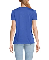 Lands' End Women's Tall Relaxed Supima Cotton Crew Neck T-Shirt