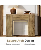 Tribesigns 31.5" Farmhouse End Side Table, Mid-Century Modern Sofa Side Table with Heavy-Duty Wooden Pedestal for Living Room, Bedside Nightstand