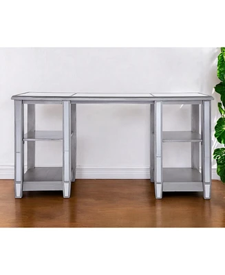50" Silver Mirrored Writing Desk