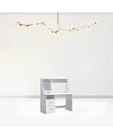 Wooden Writing Desk with Two Drawers – Perfect for Study or Office