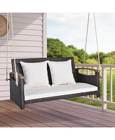 2-Person Patio Rattan Porch Swing
