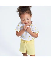 Gerber Toddler Girls 3-Pack Pull-On Knit Shorts, Lemons, 5T