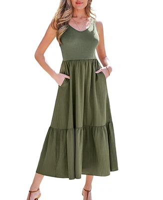 Cupshe Women's Mood Lift Green Midi Beach Dress