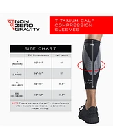 NonZero Gravity Titanium Calf Compression Sleeves (size 2XL)