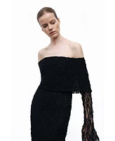 Nocturne Women's Off-The Shoulder Lace Maxi Dress