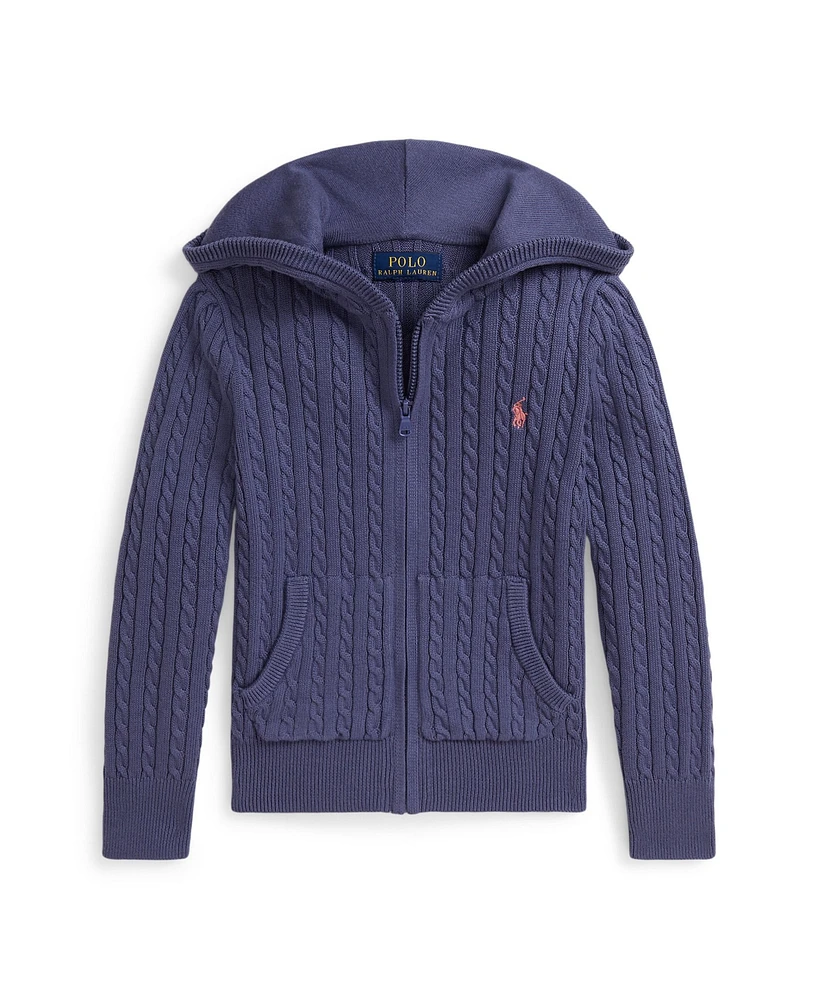 Polo Ralph Lauren Toddler and Little Girls Mini Cable Full Zip Hoodie