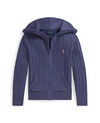 Polo Ralph Lauren Toddler and Little Girls Mini Cable Full Zip Hoodie