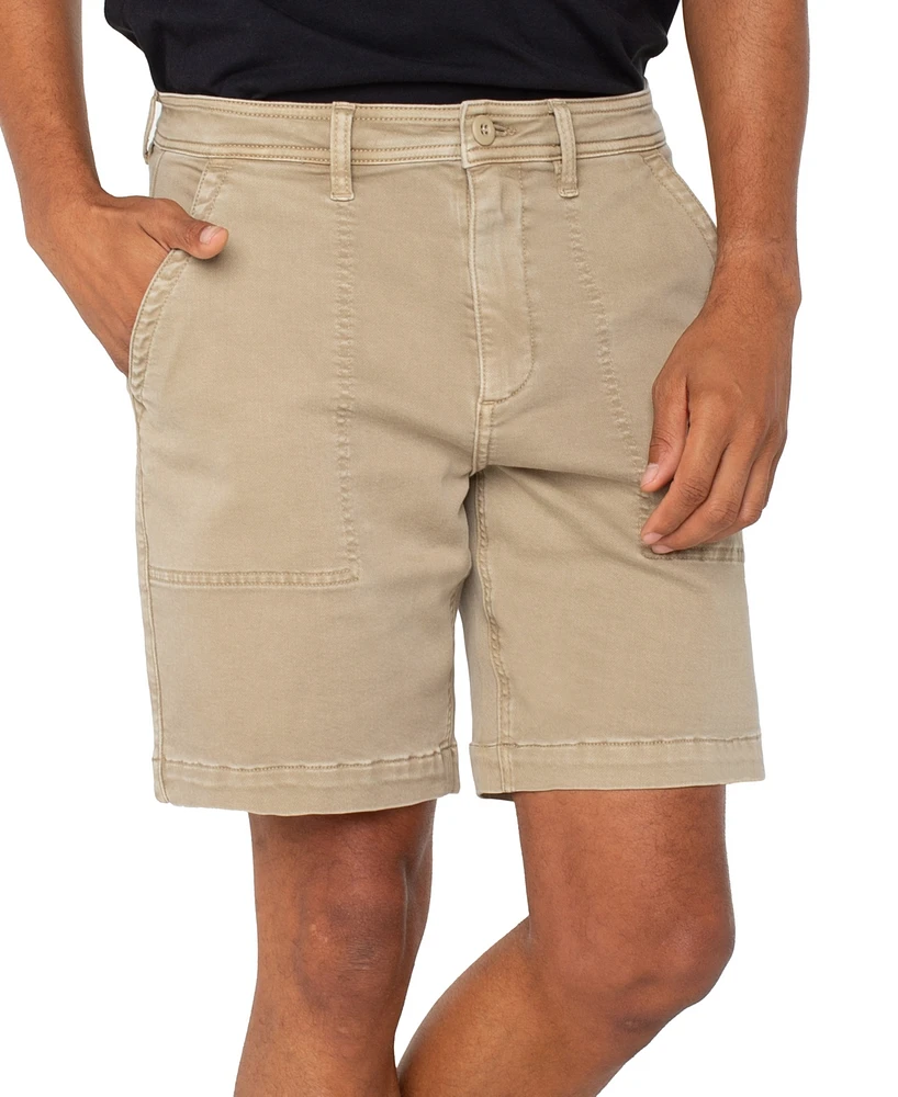 Liverpool Los Angeles Men's Cotton-Blend Relaxed 8" Shorts