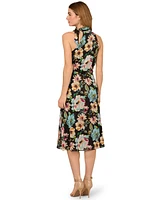 Adrianna Papell Women's Printed Chiffon Halter Dress