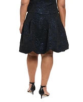 Muse Plus Floral Jacquard Bubble Skirt