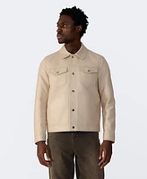 Furniq Uk Men's Leather Trucker Jacket, Created for Macy's