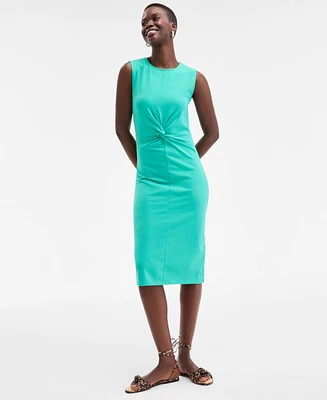 On 34th Women's Knot-Front Knit Midi Dress, Exclusively at Macy's