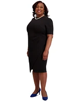Kasper Women's Short-Sleeve Wrap Dress, Regular & Plus Sizes