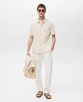 Mango Men's Regular-Fit Linen-Blend Shirt